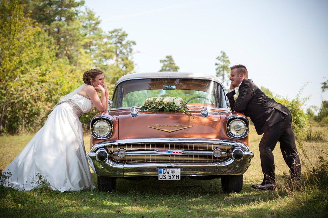 Chevrolet Bel Air 1957 Hochzeitsauto Oldtimer Mieten Ausfahrt US Car – 4