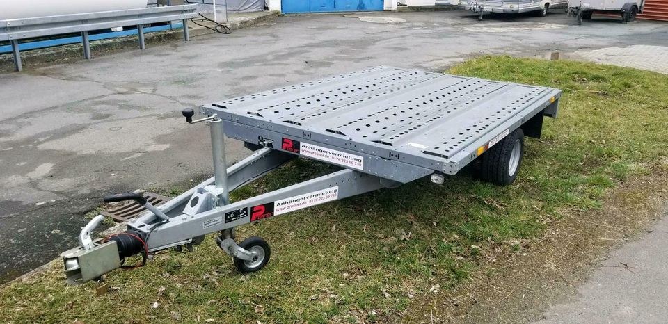 Platformanhänger Hochlader 2.5m mieten bei Anhängervermietung Prosner