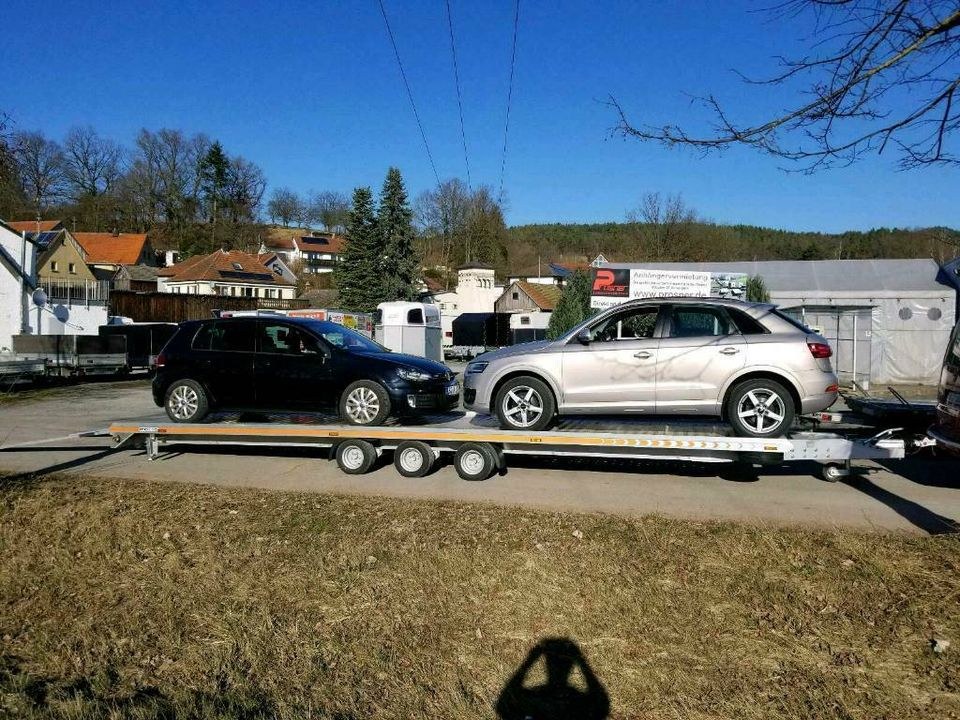 8.5m XXL Fahrzeugtransporter Anhänger mieten in Neudrossenfeld – 2