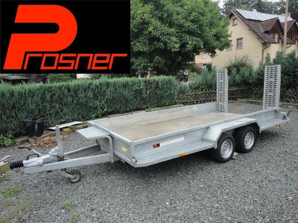 Baumaschinentransporter Anhänger 3500 KG mieten in Neudrossenfeld