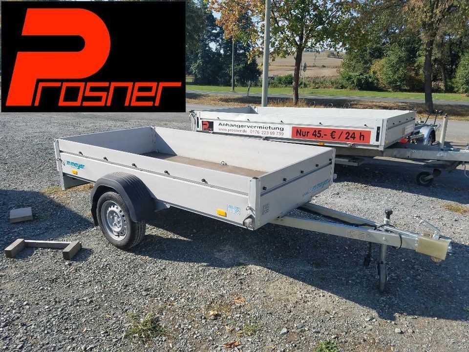 Tieflader 750 KG Anhänger Kastenanhänger mieten in Neudrossenfeld