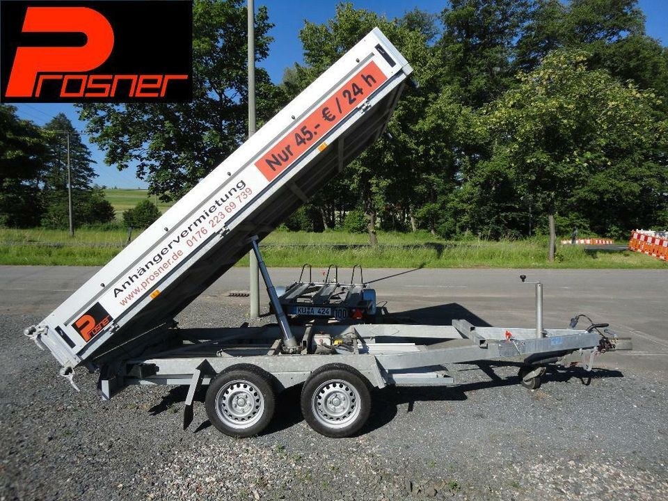 Kippanhänger Kipper 3000kg Auffahrrampen mieten in Neudrossenfeld