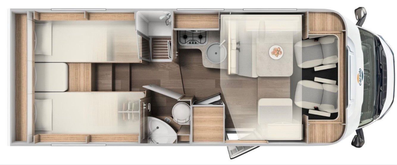Wohnmobil Carado T447 mit Einzellbetten und Hubbett – 2