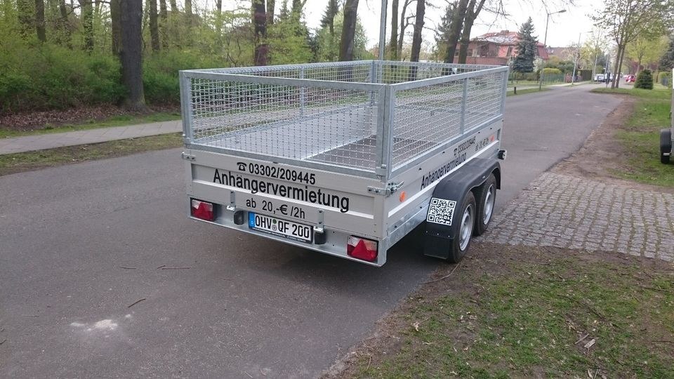 PkW Anhänger offener Kasten Laubgitter 2t mieten in Hennigsdorf – 4