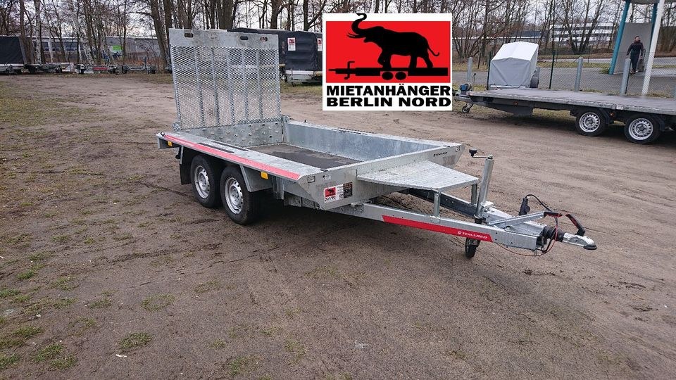 Baggeranhänger Baumaschinenanhänger Anhänger mieten in Hennigsdorf