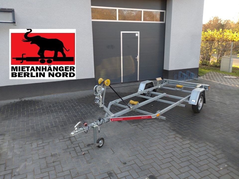 Bootstrailer 750kg Anhänger 570kg NL 5,50m mieten in Hennigsdorf
