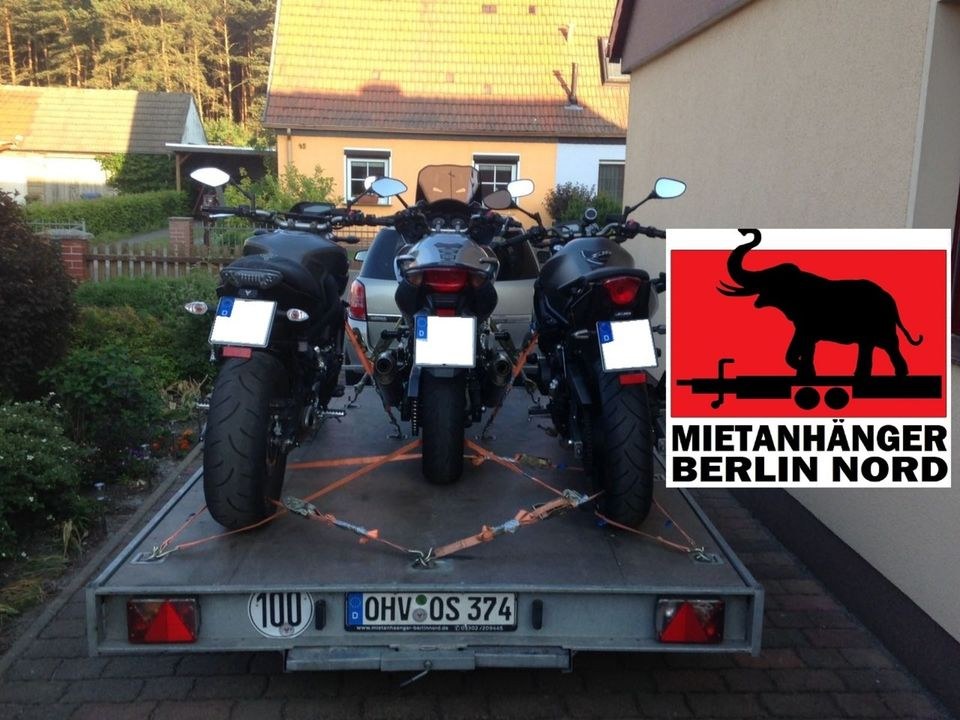 Motorradanhänger Motorradtrailer 3 Mopeds mieten in Hennigsdorf