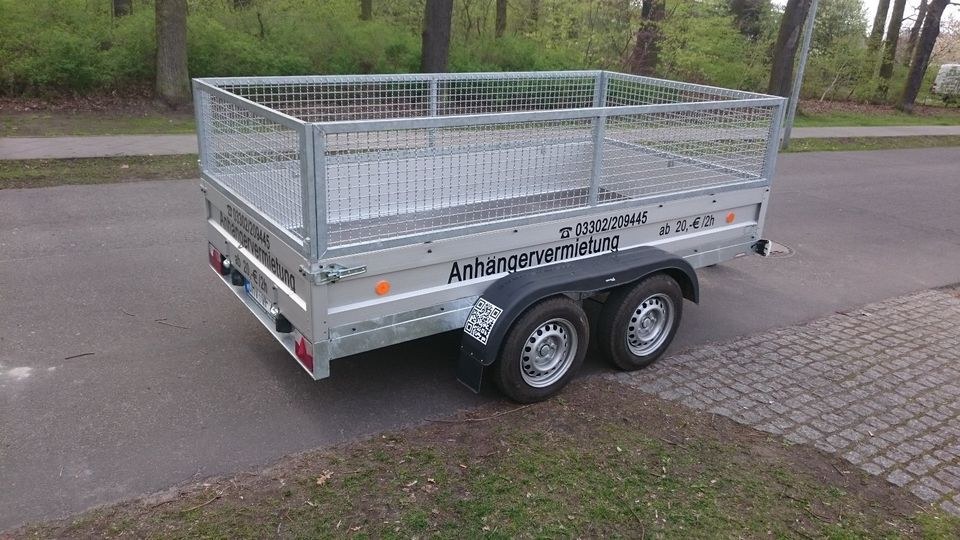 PkW Anhänger offener Kasten Laubgitter 2t mieten in Hennigsdorf – 3
