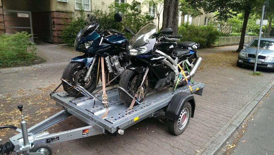 Motorradanhänger gebremst Motorradtrailer mieten in Hennigsdorf – 3