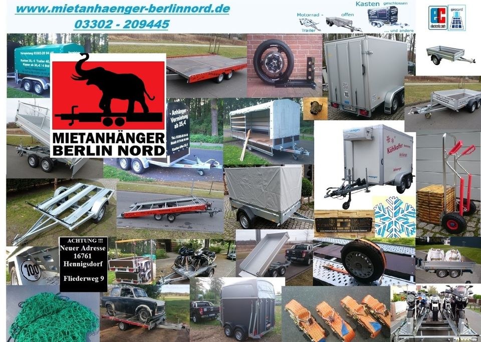 Anhänger Pkw mieten in Hennigsdorf – für Umzug & Baumarkt