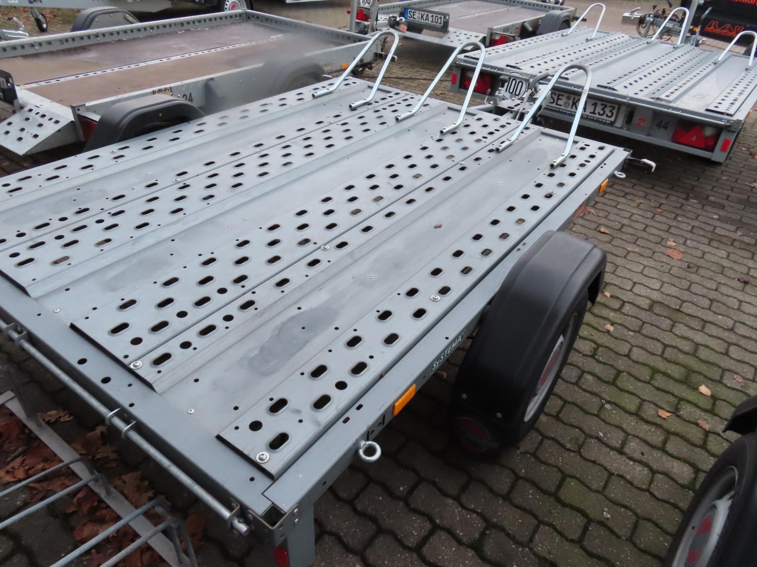 Motorrad Anhänger 750 KG für1-2 Motorräder Anhänger Mieten PKW Anhänger Autotransport Kofferanhänger Motorrad Anhänger Trailer Planen Anhänger – 4