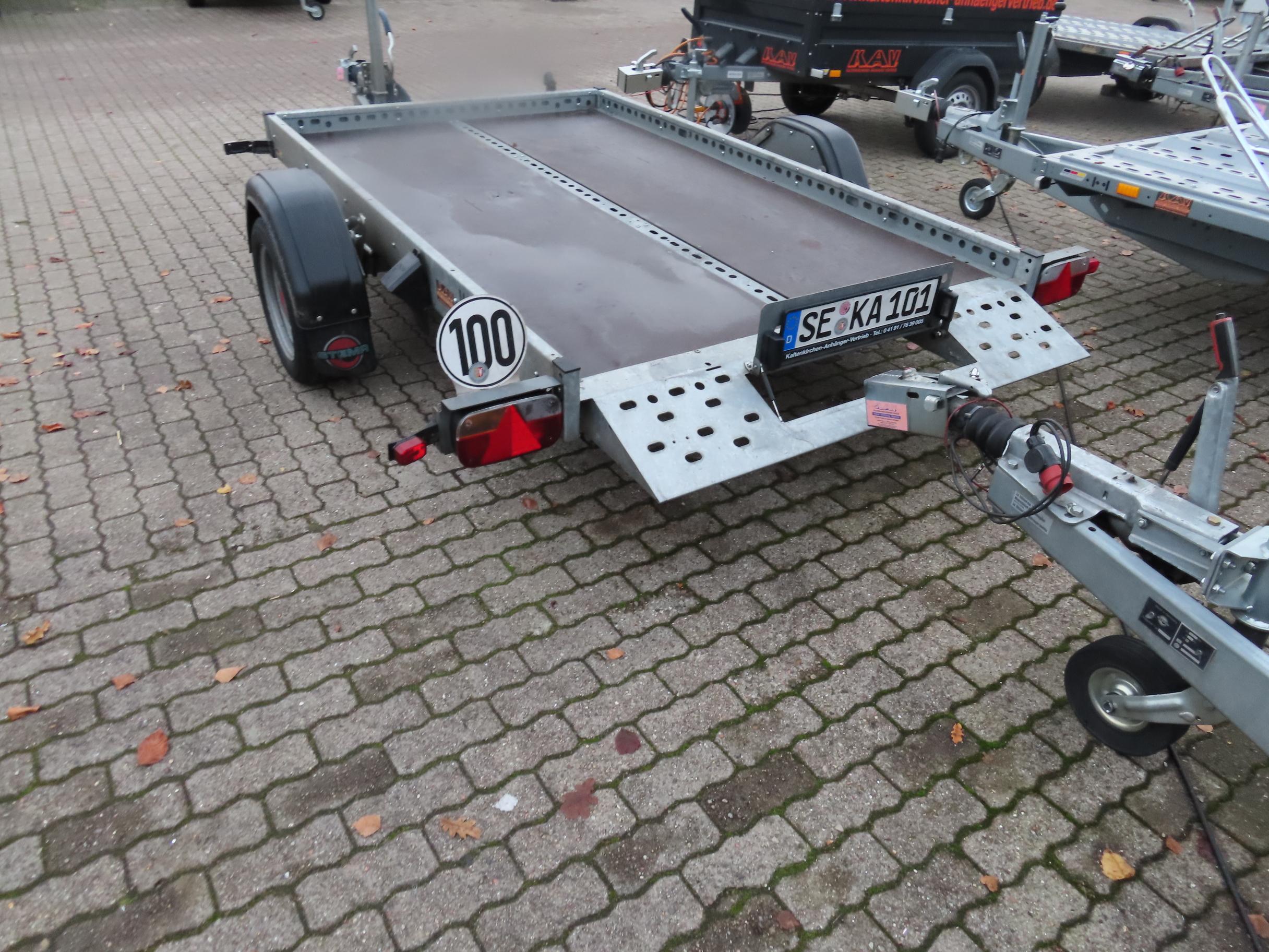 Motorrad Anhänger 1300 KG Absenkbar für1-2 Motorräder Anhänger Mieten PKW Anhänger Autotransport Kofferanhänger Motorrad Anhänger Trailer Planen Anhänger Kipper – 3