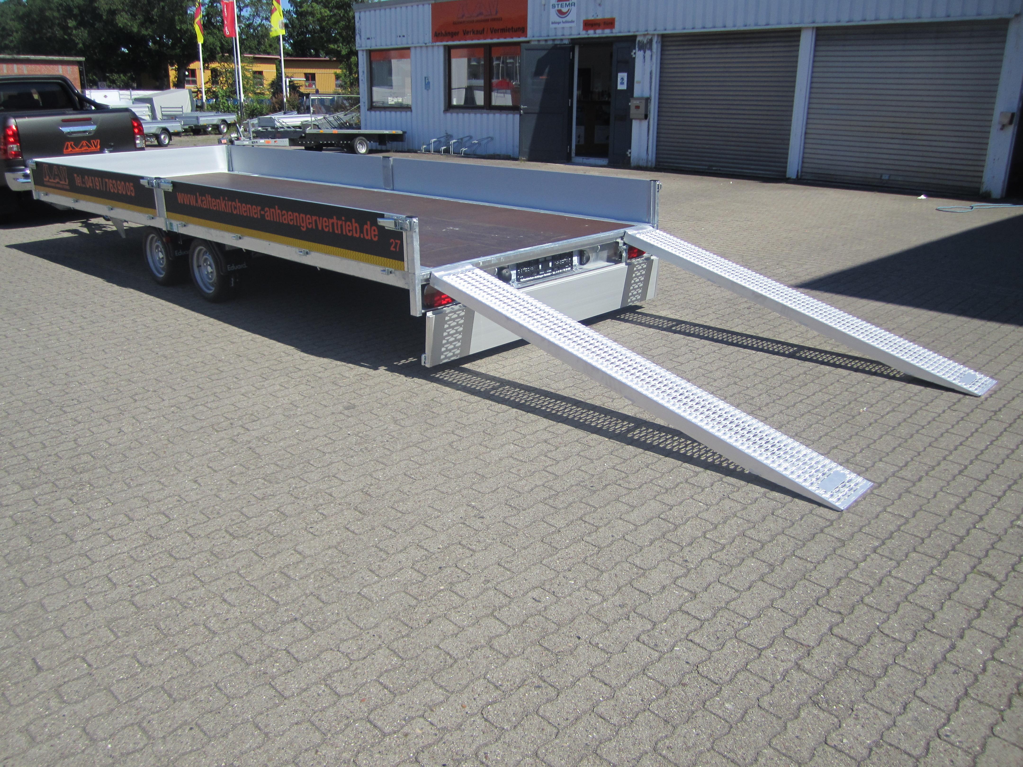 Universal Trailer 6,00 x2,40 m mit Rampen und Winde 3500 KG PKW Trailer Boot Transport Wohnwagen Transport Anhänger Mieten PKW Anhänger Autotransport Kofferanhänger Motorrad Anhänger Trailer Planen An – 3