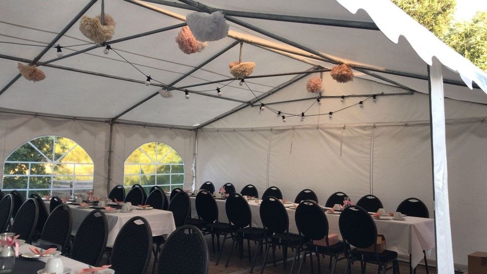 Partyzelt 6x6 5x10 6x12 Selbstaufbau in Sanitz mieten – Event-Idee MV