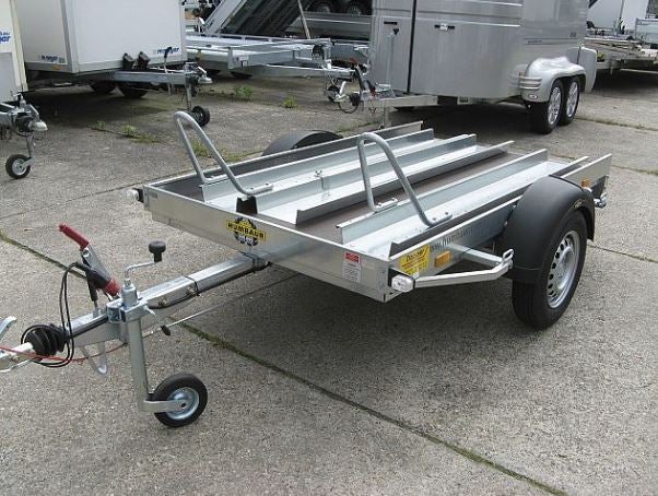 gebremster Tieflader Motorradtransporter bis zu zwei Motorräder - 1000kg Anhänger – 2