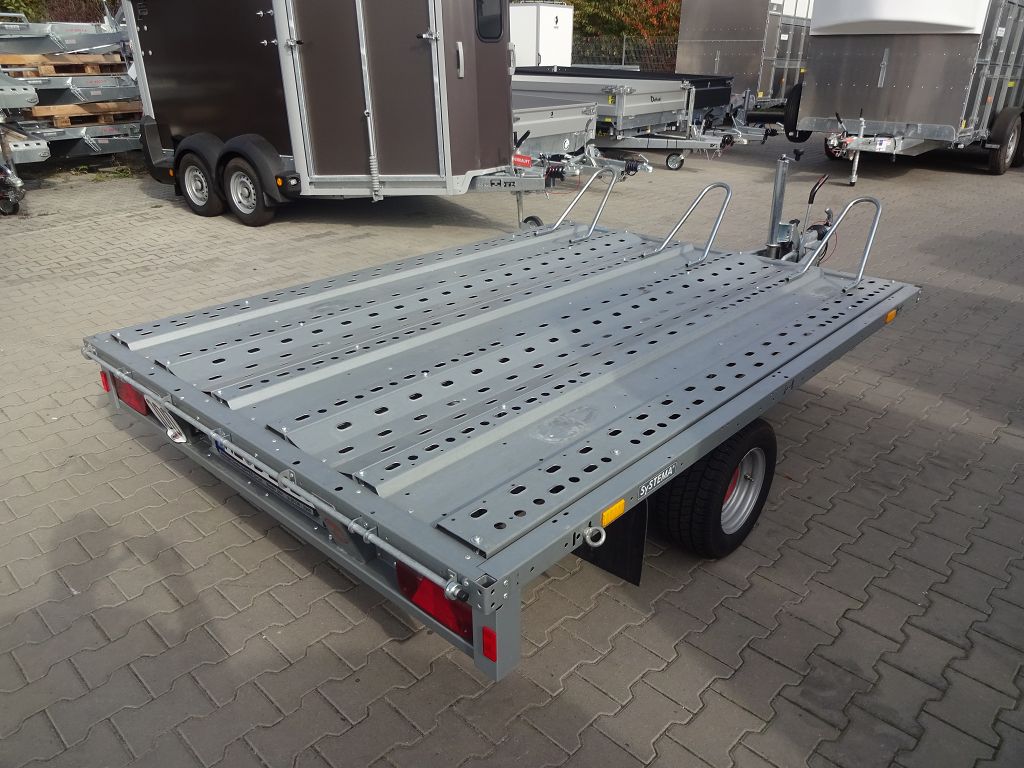 gebremster einachser Hochlader Motorradtransporter bis zu 3 Motorräder 2,50x1,80m - 1500kg Anhänger – 3