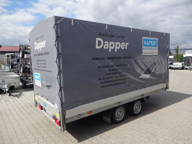 gebremster tandem Hochlader mit Plane 4,05 x 1,80 x 1,80m 2700kg Anhänger – 2