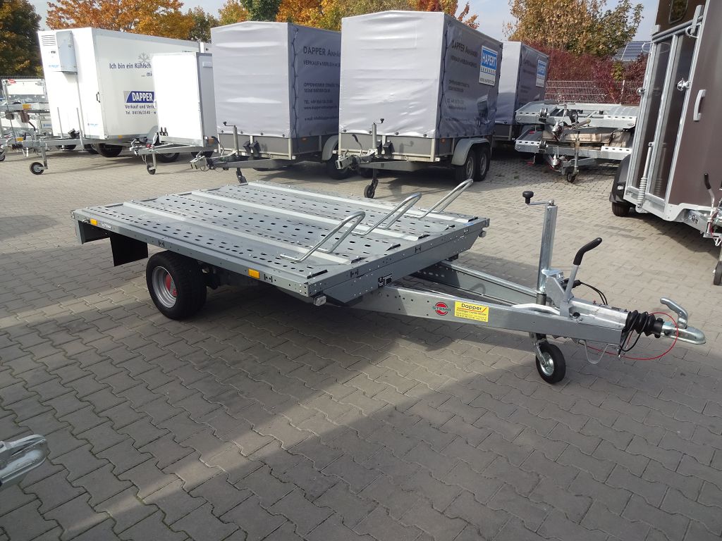 gebremster einachser Hochlader Motorradtransporter bis zu 3 Motorräder 2,50x1,80m - 1500kg Anhänger – 2