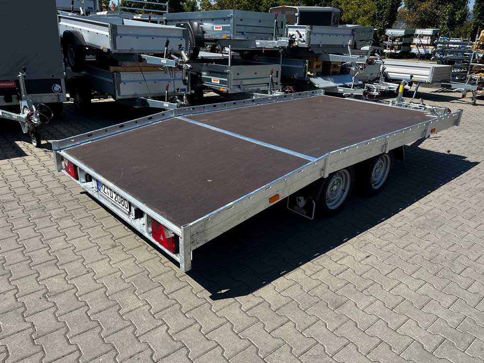 gebremster Hochlader Autotransporter 4,00x2,00m- 3000kg Anhänger – 3