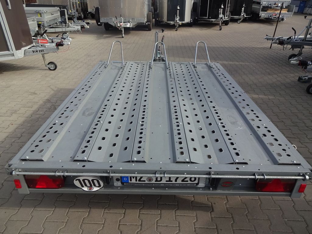 gebremster einachser Hochlader Motorradtransporter bis zu 3 Motorräder 2,50x1,80m - 1500kg Anhänger – 4