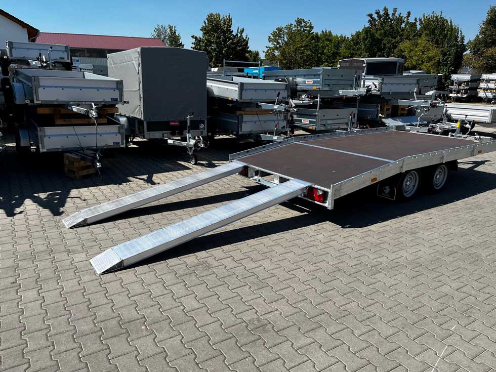 gebremster Hochlader Autotransporter 4,00x2,00m- 3000kg Anhänger – 4