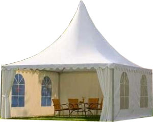 Pagode LGC 5,00m x 5,00m mit Fußboden, Grundfläche: 25,00m², (H) 5,20m, Seitenhö mieten