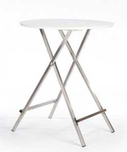 Stehtisch Typ "Unkaputtbar" (Ø) 80cm x (H) 110cm, mit Schirmloch Farbe: hell mar mieten