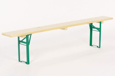 Festzeltbank (Güte 1) 220cm x 25cm, Farbe: farblos neutral Naturholz mieten