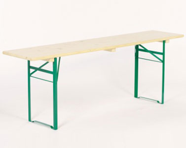 Festzelttisch (Güte 1) 220cm x 50cm, Farbe: farblos neutral Naturholz mieten