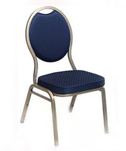 Polsterstuhl, schwer entflammbar Farbe: Polster blau, Gestell grau (B) 44cm x (S mieten