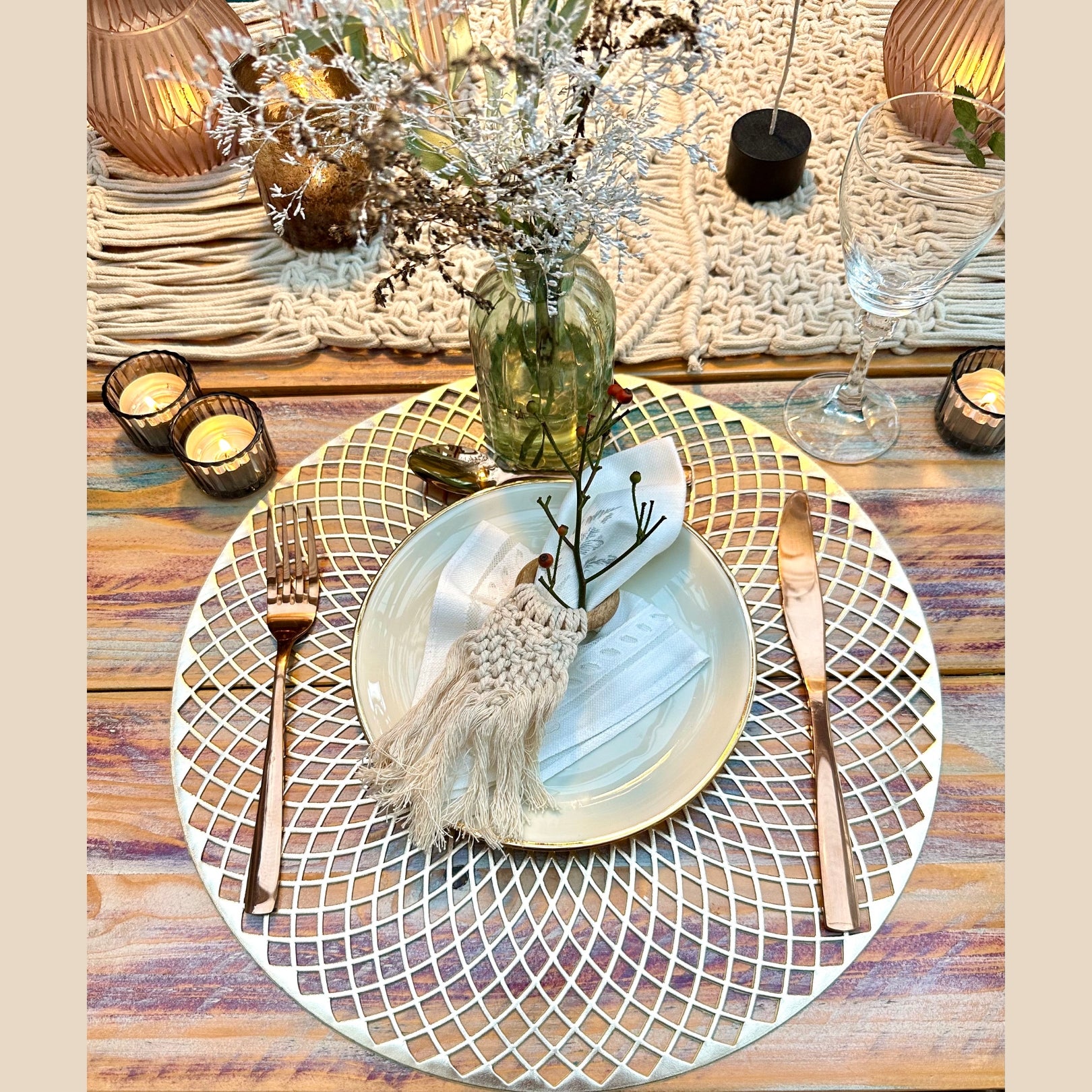 Platzsets, gold, silber, rosé, Platzteller gold, Dekoteller, Untersetzer, Unterteller, Platzteller – 3
