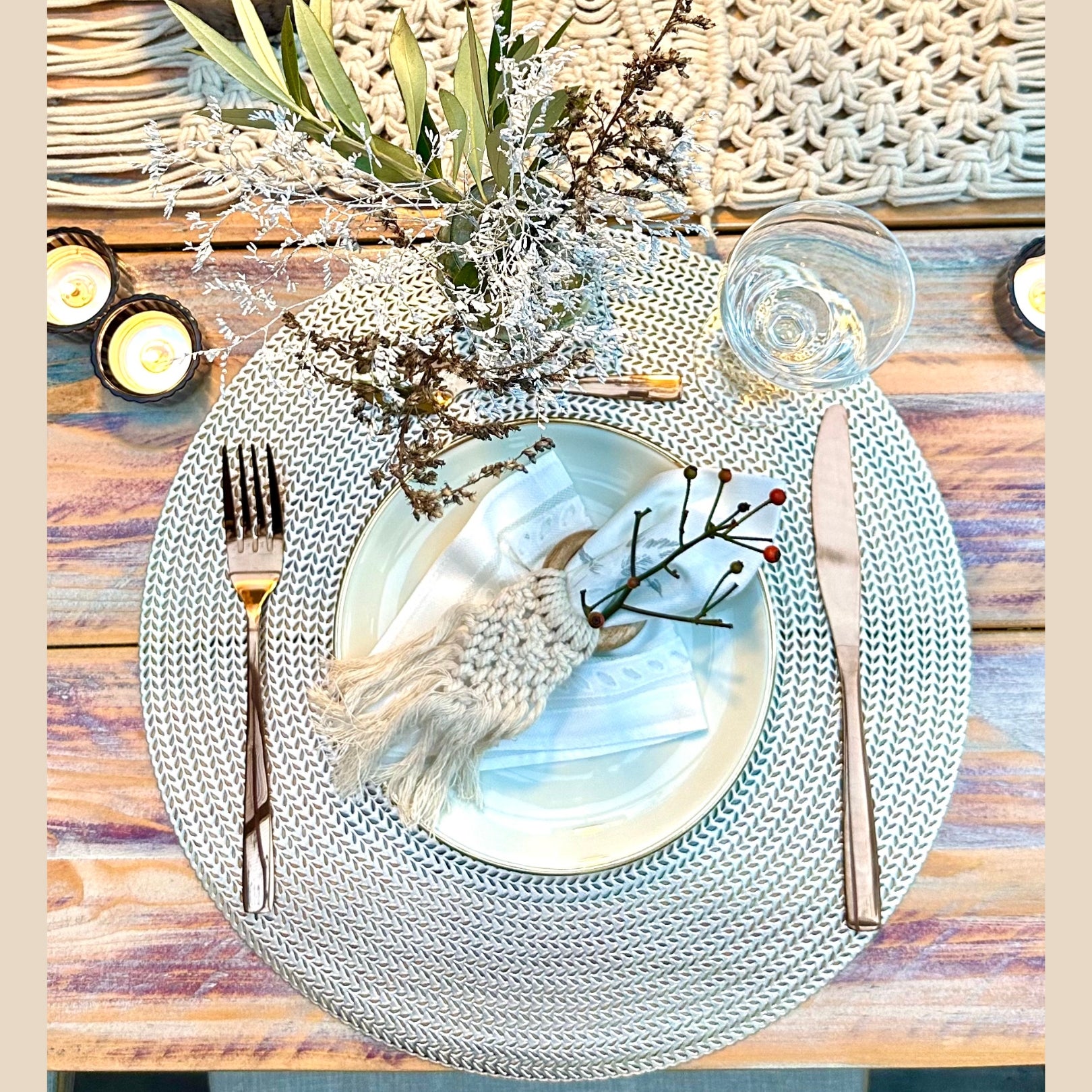 Platzsets, gold, silber, rosé, Platzteller gold, Dekoteller, Untersetzer, Unterteller, Platzteller – 2