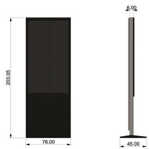 Digitale Info-Stele 55" Slim Line Schwarz, Internetterminal & Infoterminal – 4