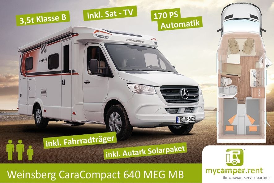 Weinsberg CaraCompact 640 MEG Edition Pepper mieten bei mycamper
