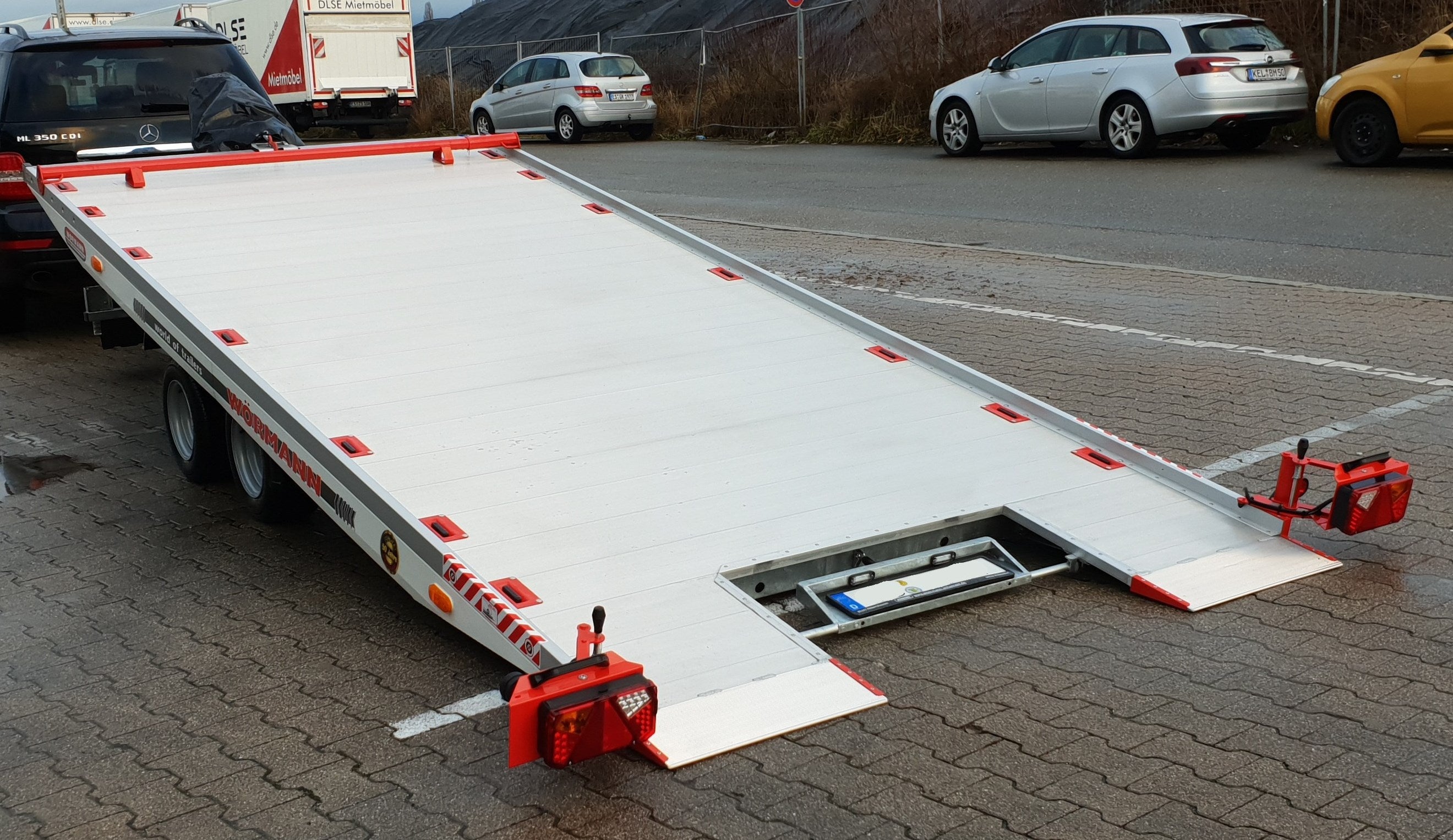 Spezial hochwertige Autotransport Anhänger, Autotransporter kippbar mit Seilwinde 3,0t Blitzlader, 100 km/h Zulassung mieten Vermietung – 2
