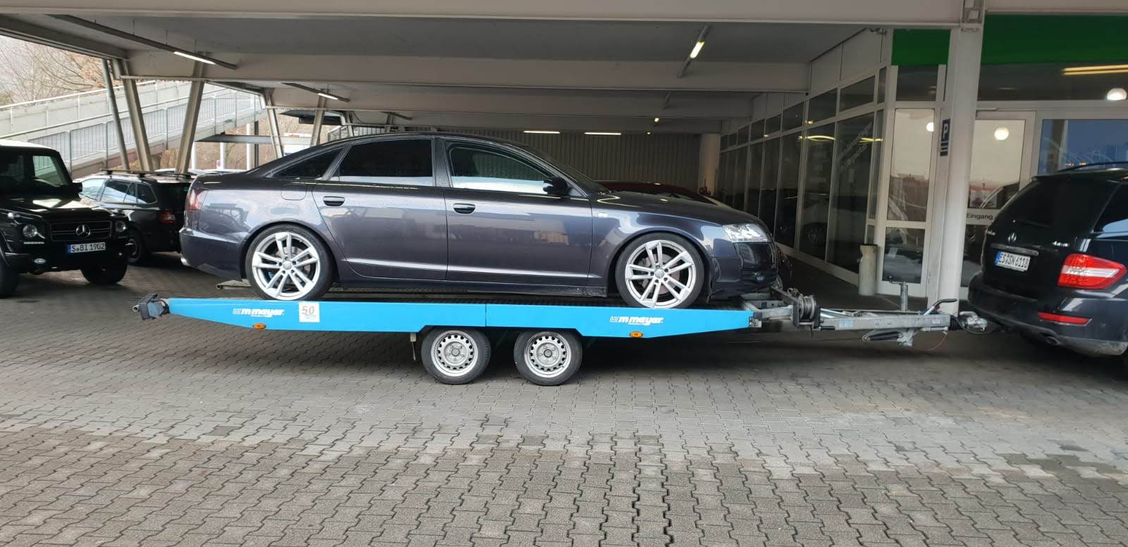XL Spezial hochwertige Autotransport Anhänger, Autotransporter kippbar mit Seilwinde 3,5t Blitzlader, 100 km/h Zulassung mieten Vermietung – 3