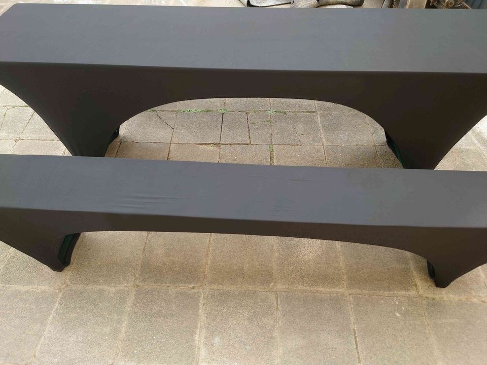 Bierzeltgarnitur inkl Hussen Polster 220 x 50 mieten in Hungen – 2