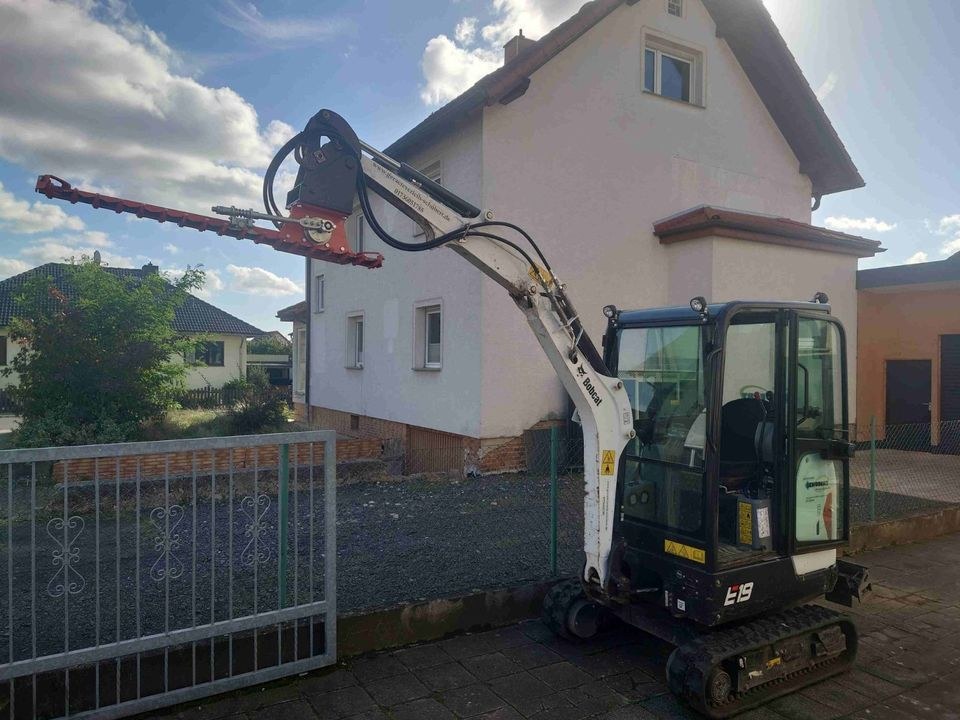 Bagger Kompaktbagger Heckenschere 130cm mieten in Hungen – 4