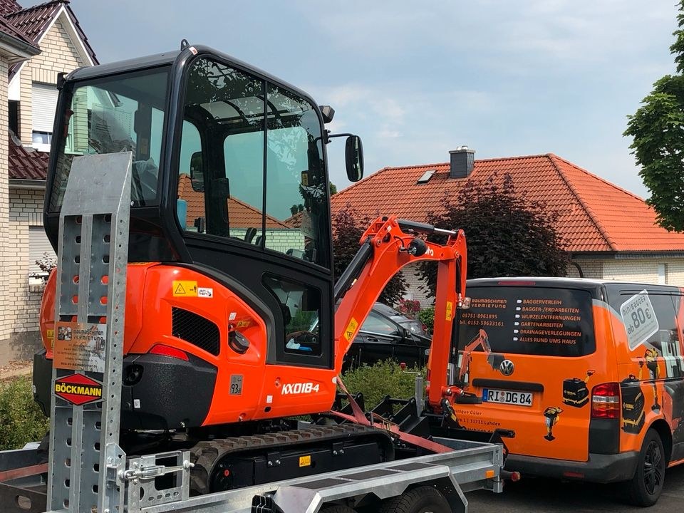 Minibagger Kubota 1,6 Tonnen mieten in Potsdam bei DG Baumaschinen – 4
