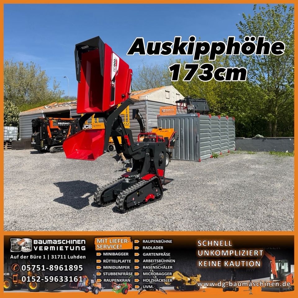 Hochkippdumper Minidumper mieten in Potsdam bei DG Baumaschinen