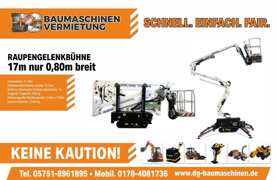 Raupenbühne 17m Hebebühne I 0,80 Breit mieten in Potsdam – 4