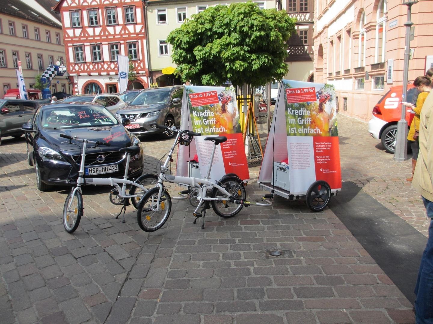 Fahrradanhänger mit Werbung für Promotionaktionen mieten in Euerbach – 2