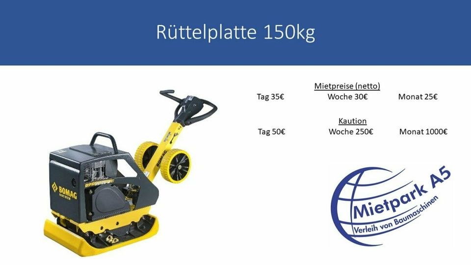 Mietpark A5 150 KG Rüttelplatte mieten bei Mietpark A5