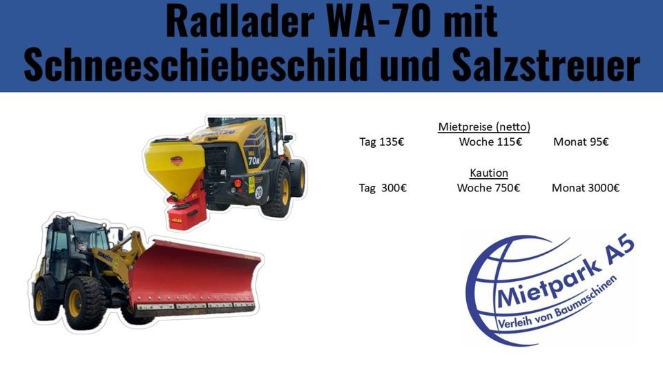 Winterdienst Fahrzeug zum Schneeschieben mieten bei Mietpark A5