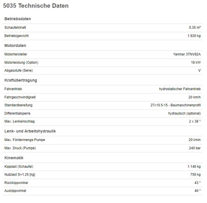 Mietpark A5 Kramer Radlader 5035 Baumaschine mieten bei Mietpark A5 – 3