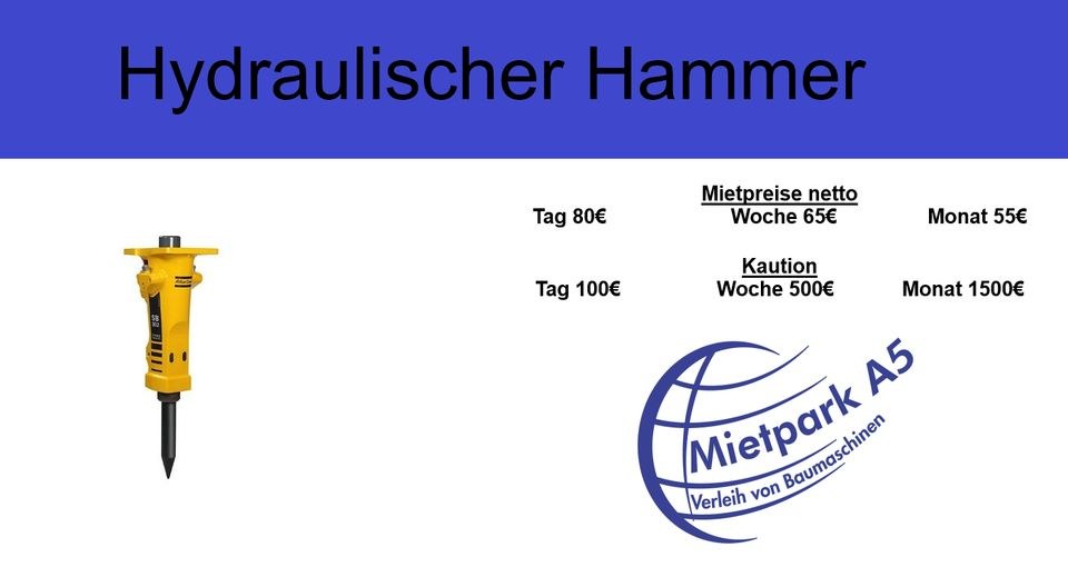 MS SW 03 Hydraulik Abbruchhammer mieten bei Mietpark A5