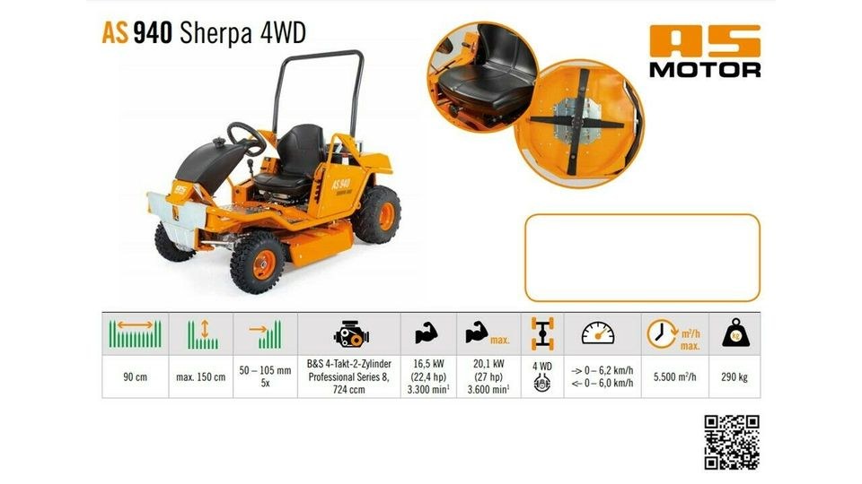 Mietpark A5 Allmäher Mulcher AS 940 Sherpa 4WD mieten bei Mietpark A5 – 2