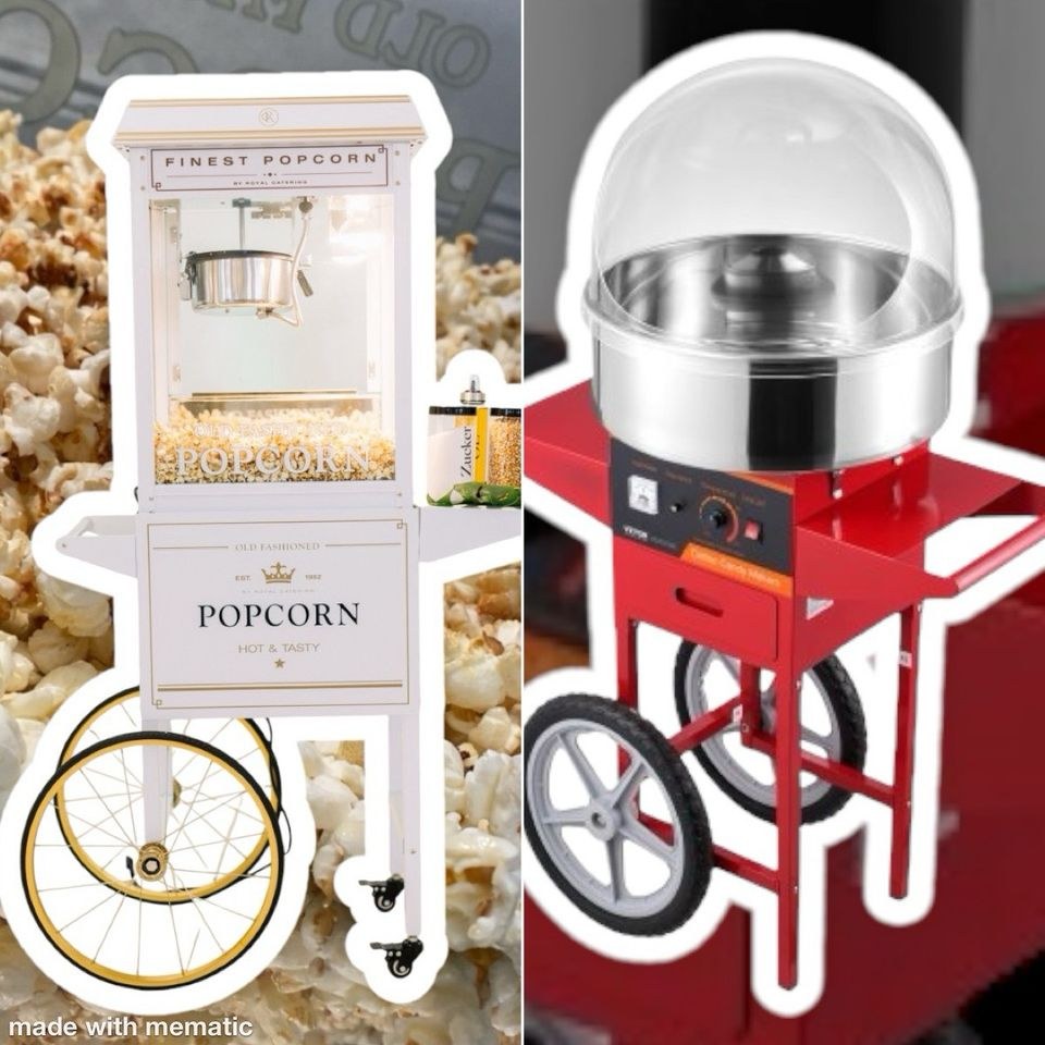 Popcorn Zuckerwatte Maschine Wagen Candybar mieten in Lambsheim