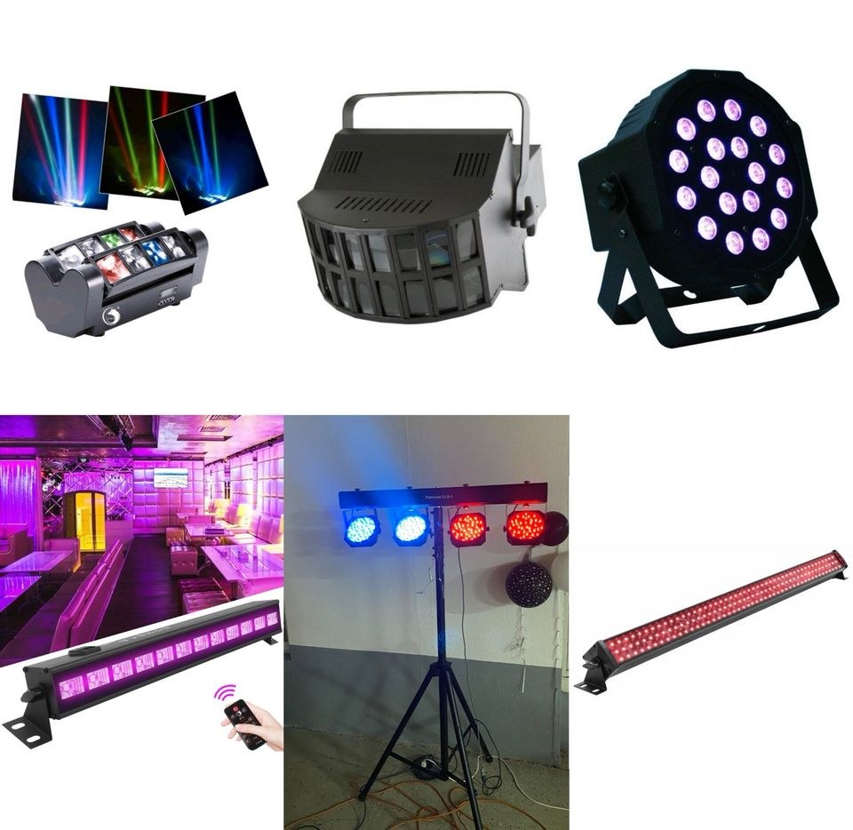 Laser Led Strahler Schwarz Neon Licht Bar Effekt mieten in Lambsheim