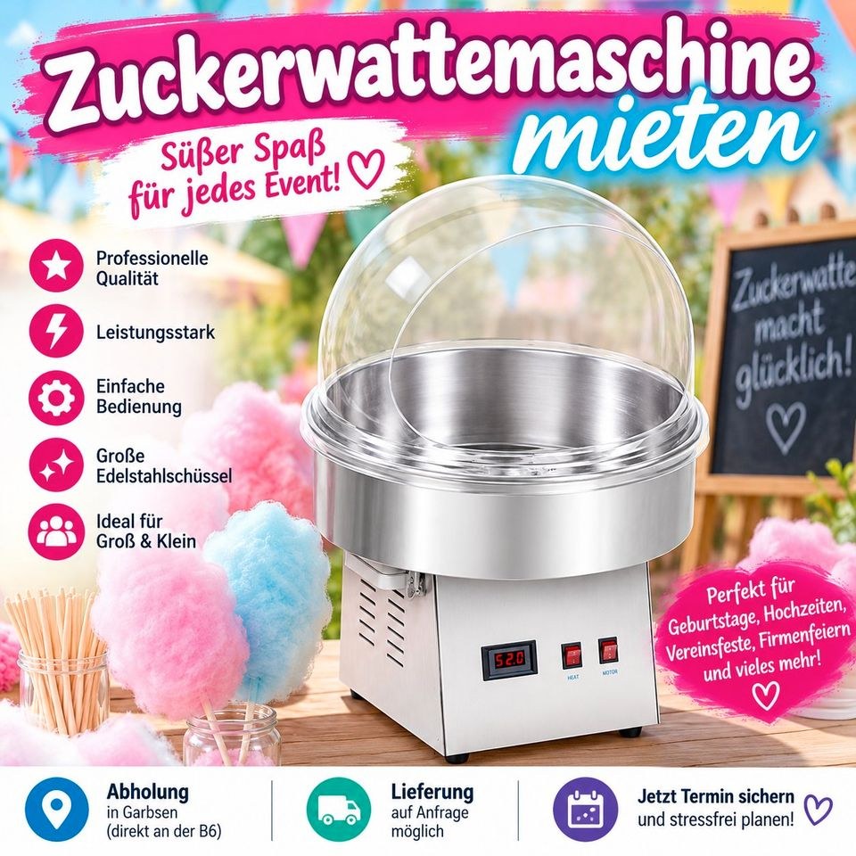 Zuckerwattemaschine Highlight jedes Fest mieten bei Pohl EDV Service
